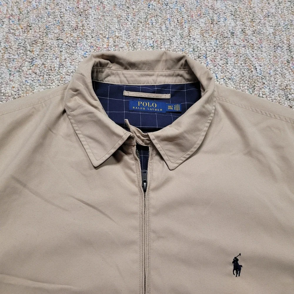 Polo Ralph Lauren Mens 3XLT Tan Beige Bi-Swing Jacket Windbreaker Big and Tall‎